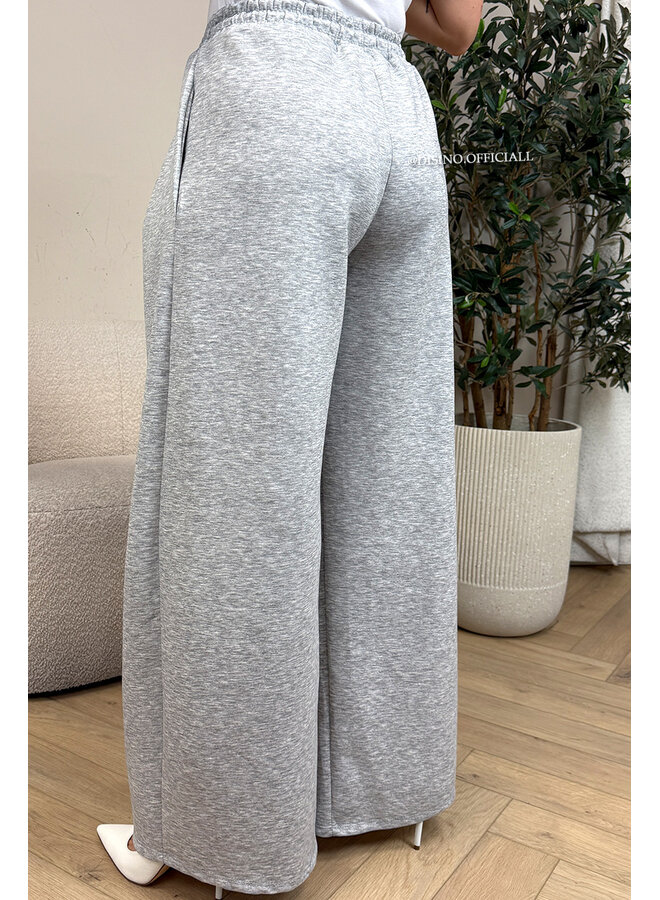 GREY - 'PALAZZO JOGGER' - PREMIUM QUALITY PALAZZO JOGGER