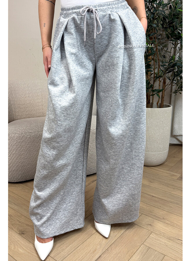 GREY - 'PALAZZO JOGGER' - PREMIUM QUALITY PALAZZO JOGGER