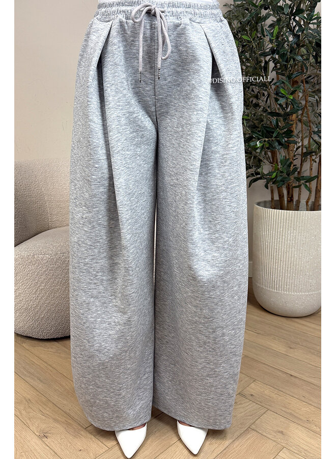 GREY - 'PALAZZO JOGGER' - PREMIUM QUALITY PALAZZO JOGGER