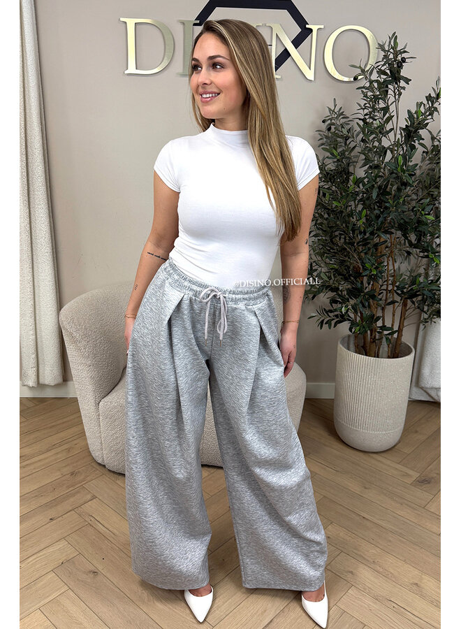 GREY - 'PALAZZO JOGGER' - PREMIUM QUALITY PALAZZO JOGGER