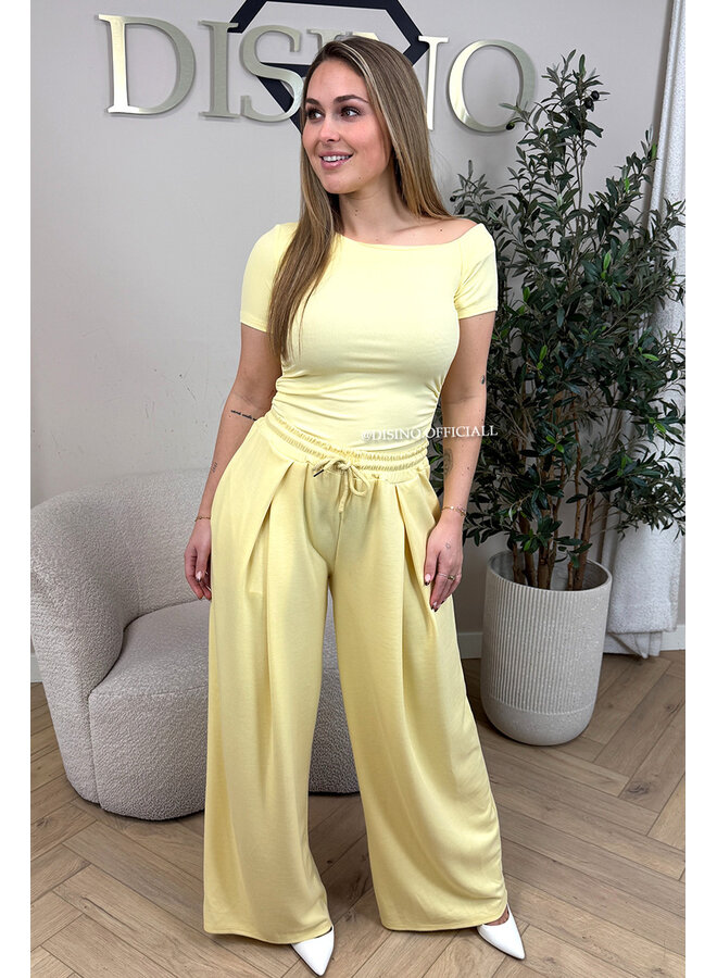 YELLOW - 'PALAZZO JOGGER' - PREMIUM QUALITY PALAZZO JOGGER