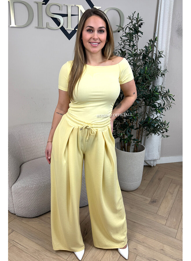 YELLOW - 'PALAZZO JOGGER' - PREMIUM QUALITY PALAZZO JOGGER