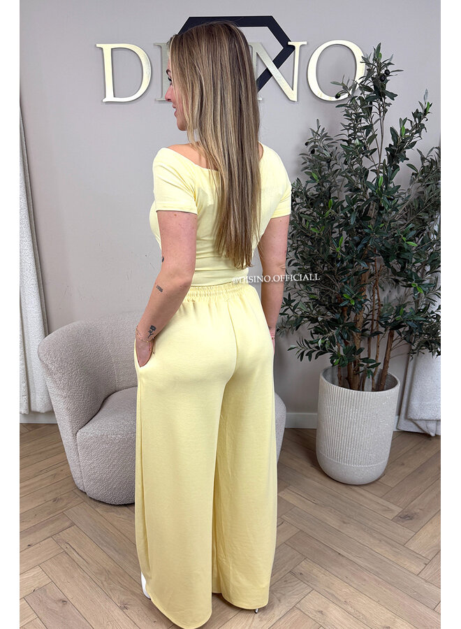 YELLOW - 'PALAZZO JOGGER' - PREMIUM QUALITY PALAZZO JOGGER