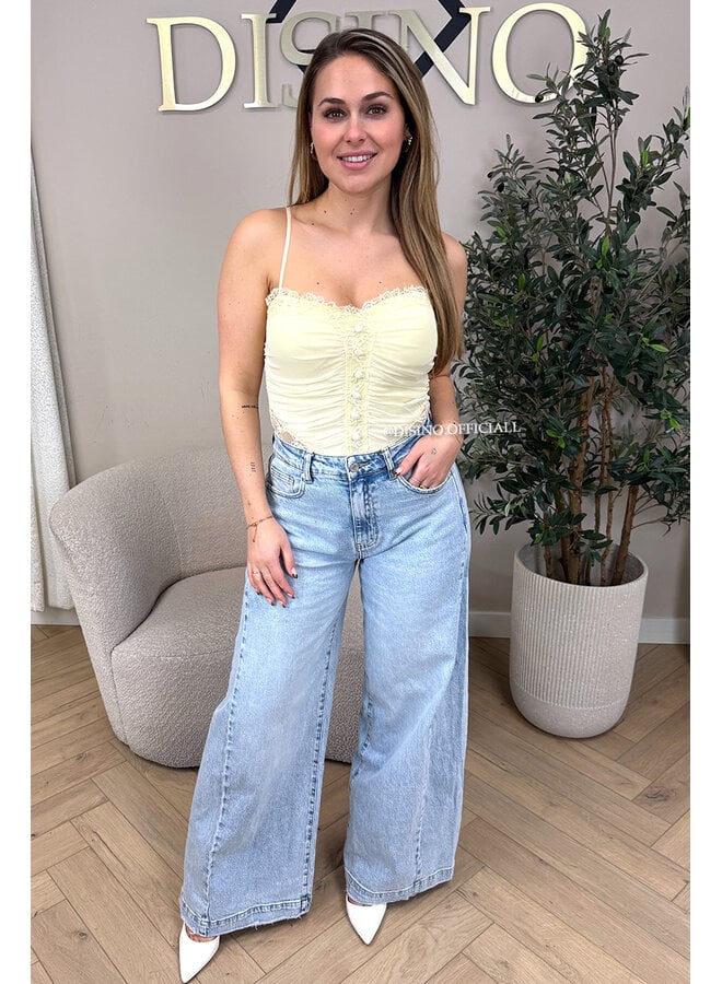 YELLOW - 'JULIËT BODY' - LACE DETAILS BODYSUIT