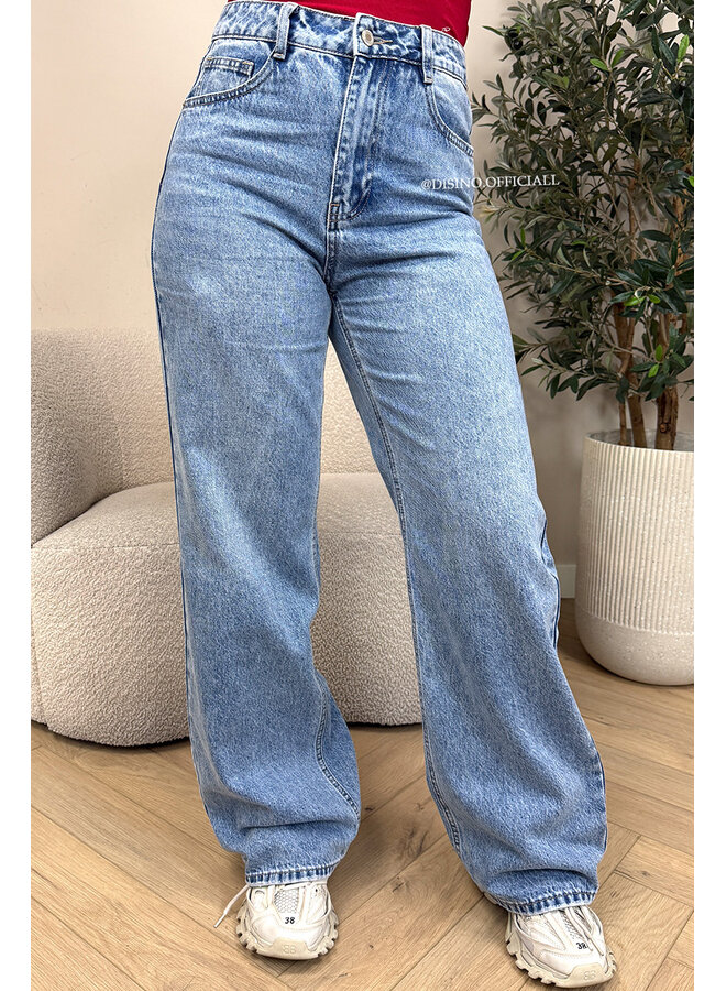 BLUE - 'PARIS JEANS' - LOVE PARIS HIGH WAIST JEANS [NO STRETCH]