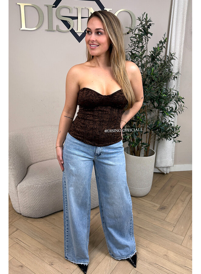 CHOCO - 'AMORA TOP' - STRETCH LACE CORSET TOP