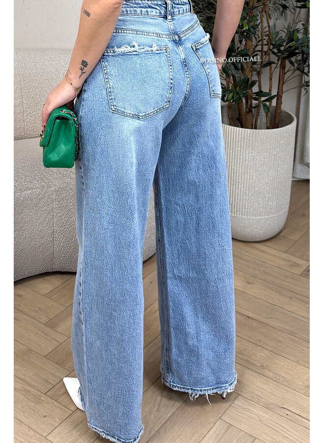 BLUE - 'MANILA JEANS' - BAGGY FIT STRETCH JEANS