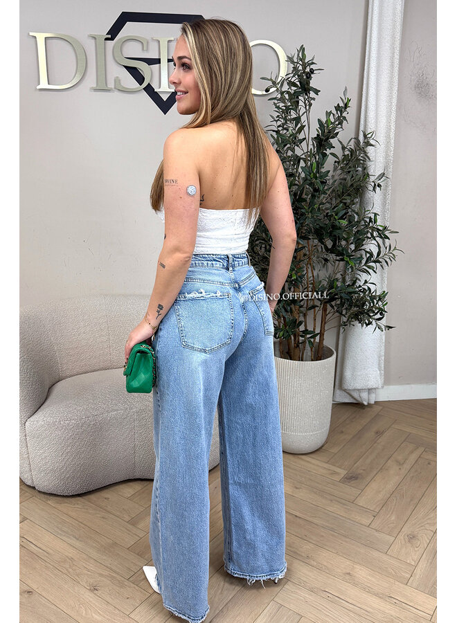 BLUE - 'MANILA JEANS' - BAGGY FIT STRETCH JEANS