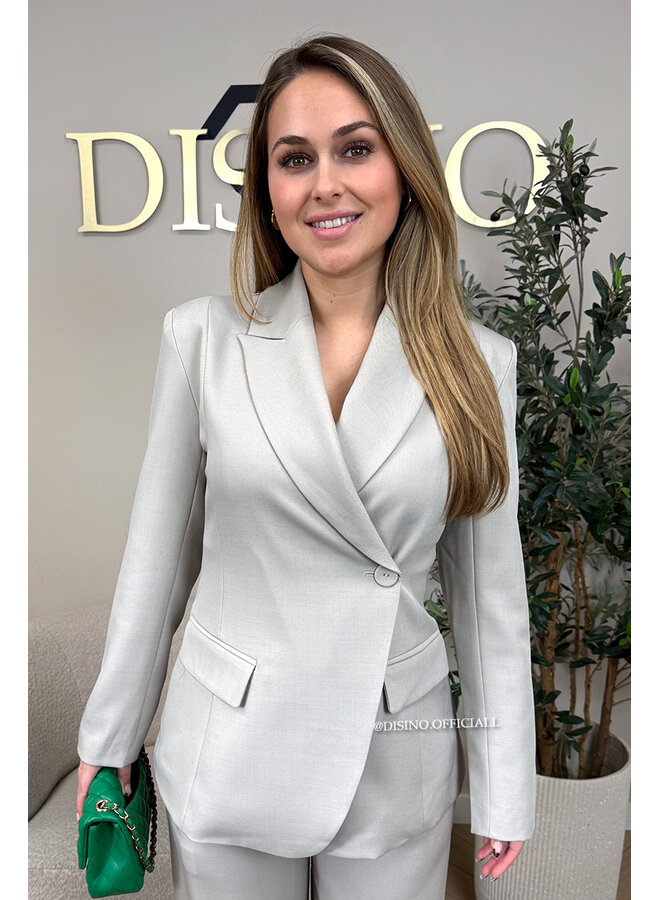 TAUPE - 'MISCHA BLAZER' - PREMIUM QUALITY TAILORED BLAZER