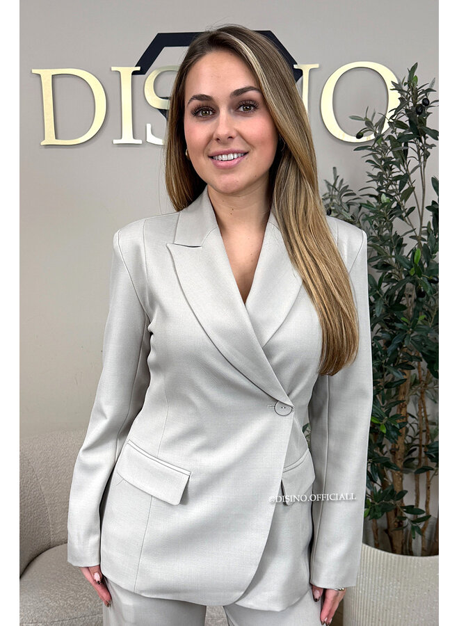 TAUPE - 'MISCHA BLAZER' - PREMIUM QUALITY TAILORED BLAZER