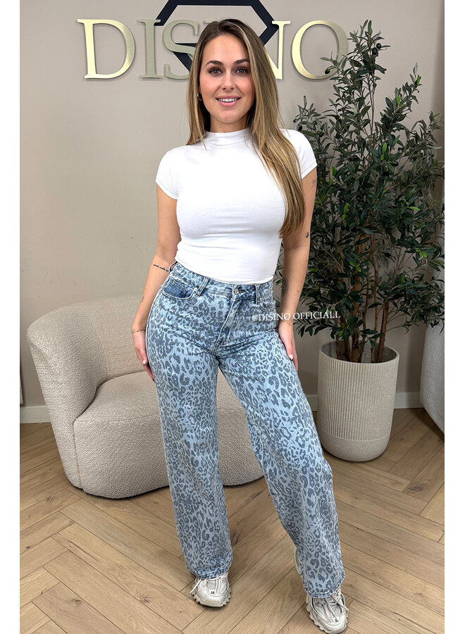 BLUE - 'LEO MAXIME JEANS' - SUPER STRETCH WIDE LEG JEANS [REGULAR]