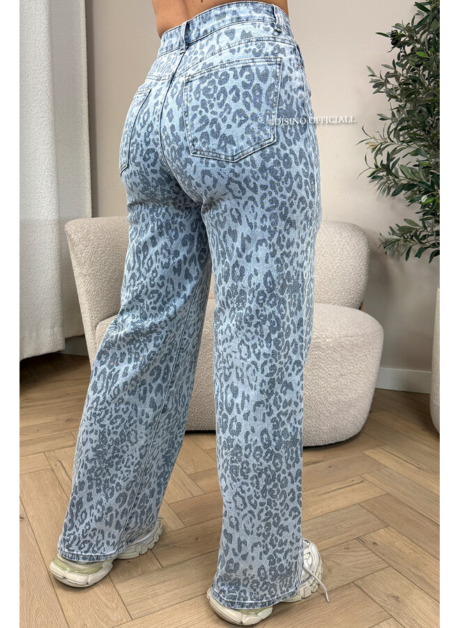 BLUE - 'LEO MAXIME JEANS' - SUPER STRETCH WIDE LEG JEANS [REGULAR]