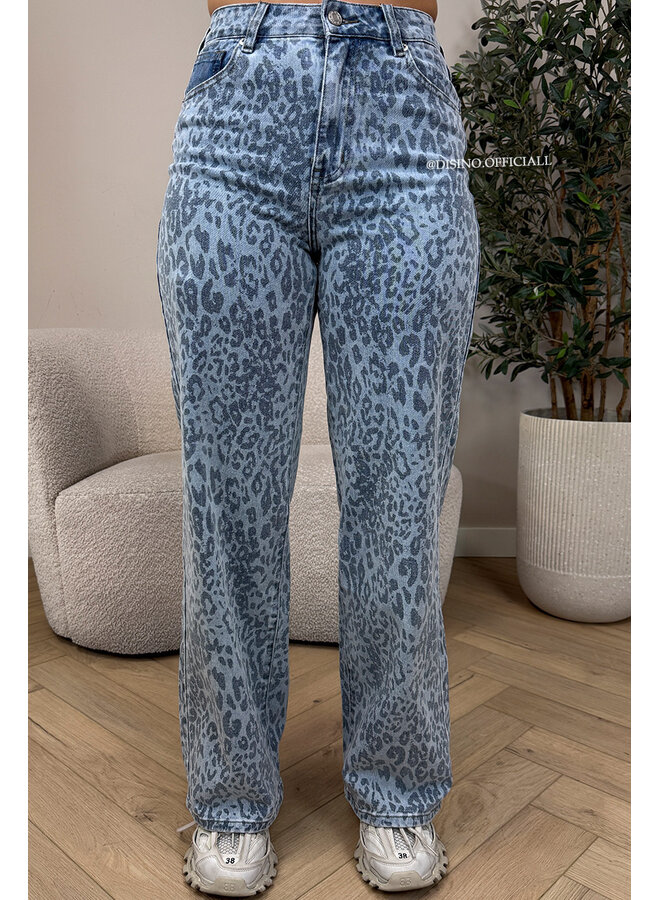 BLUE - 'LEO MAXIME JEANS' - SUPER STRETCH WIDE LEG JEANS [REGULAR]