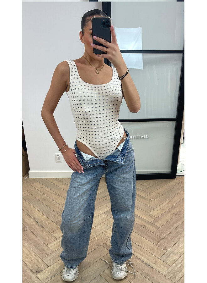 BEIGE - 'LYNN BODY' - VIRAL MIRROR BODYSUIT