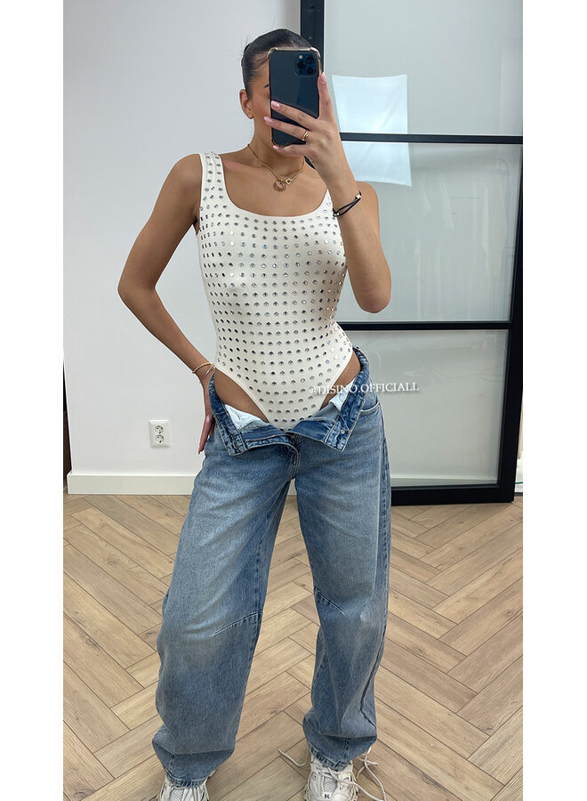 BEIGE - 'LYNN BODY' - VIRAL MIRROR BODYSUIT