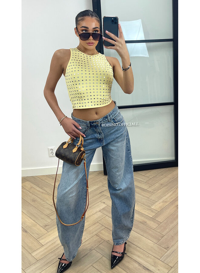 YELLOW - 'LYNN RACER' - VIRAL MIRROR RACER TOP