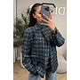 GREY - 'CHECKED NORA BLAZER' - VIRAL BUTTON BLAZER