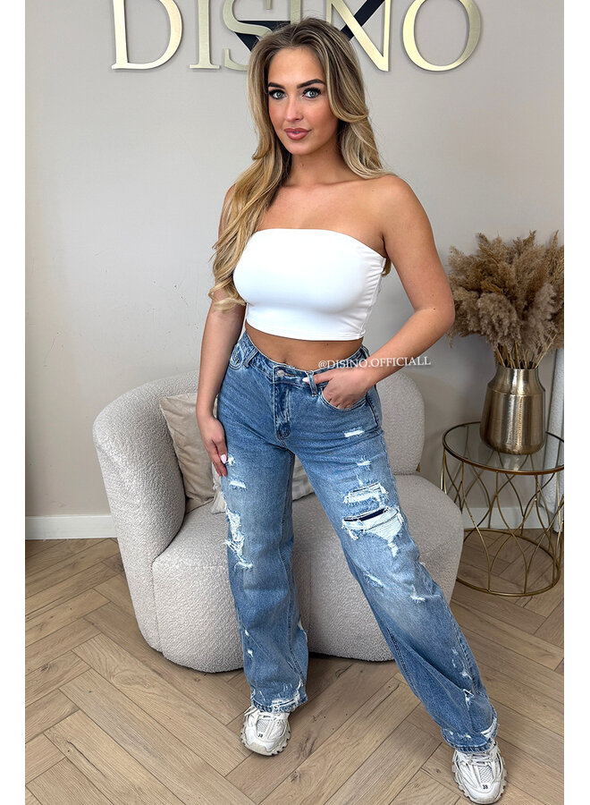 WHITE - 'BIBI V2' - PREMIUM QUALITY BANDEAU TOP