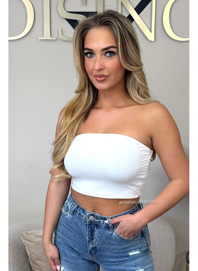WHITE - 'BIBI V2' - PREMIUM QUALITY BANDEAU TOP