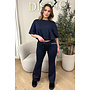 NAVY BLUE - 'DOMINIQUE SET' - OVERSIZED TOP + PANTS TWO PIECE SET