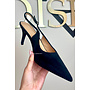 BLACK - 'CATHERINE HEELS' - SUEDE SLINGBACK PUMPS
