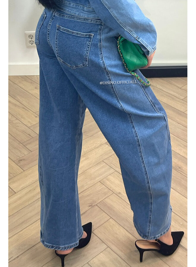 BLUE - 'MEXXI JEANS' - DOUBLE DENIM BARREL JEANS