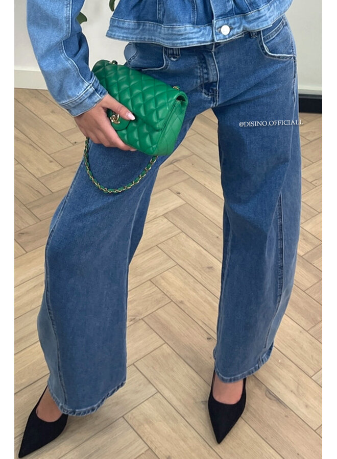 BLUE - 'MEXXI JEANS' - DOUBLE DENIM BARREL JEANS