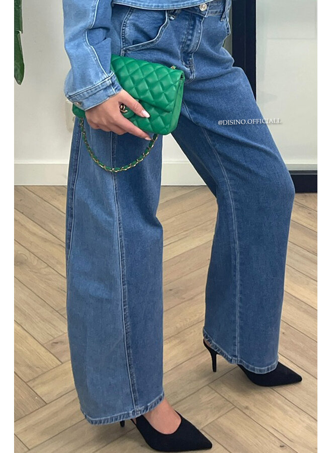 BLUE - 'MEXXI JEANS' - DOUBLE DENIM BARREL JEANS