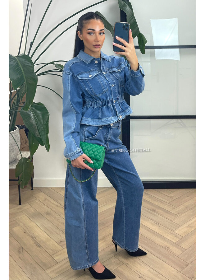 BLUE - 'MEXXI JEANS' - DOUBLE DENIM BARREL JEANS