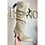 KHAKI - 'SUEDE SLOUCHY BOOTS' - PREMIUM QUALITY PERFECT BOOTS