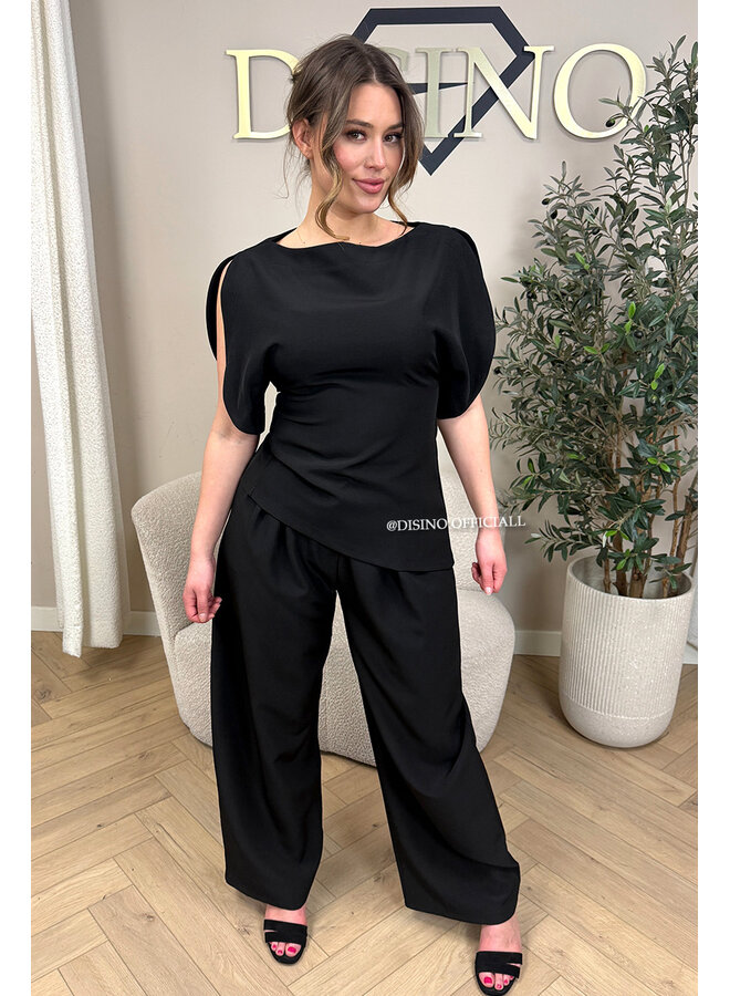 BLACK - 'ZIYA PANTS' - BALLOON FIT PANTALON