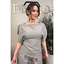 TAUPE - 'ZIYA TOP' - OPEN ARM CLASSY TOP