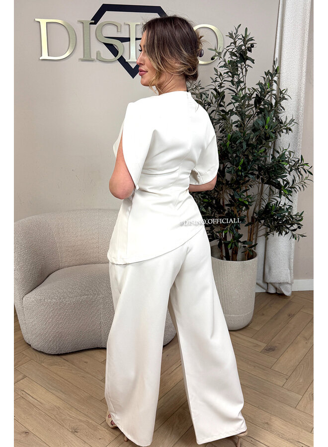 BEIGE - 'ZIYA TOP' - OPEN ARM CLASSY TOP