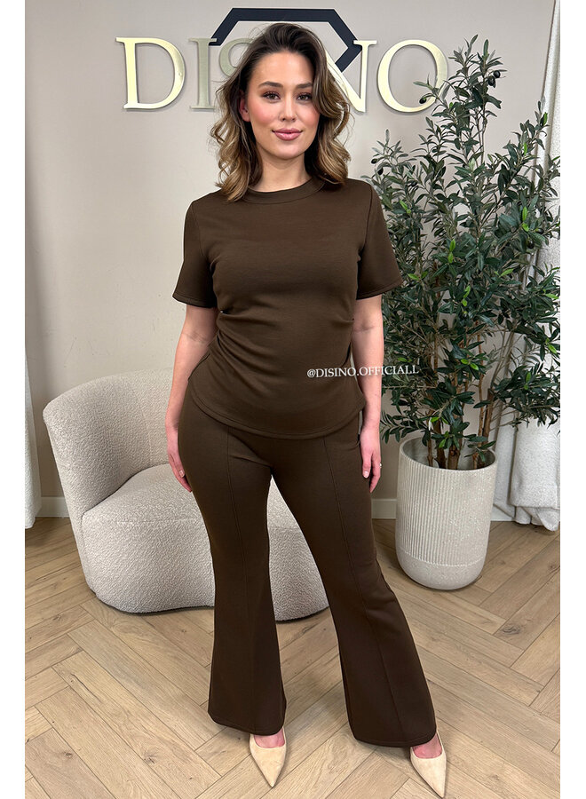 CHOCO - 'SELIN SET' - SNATCHED TOP + PANTS TWO PIECE SET