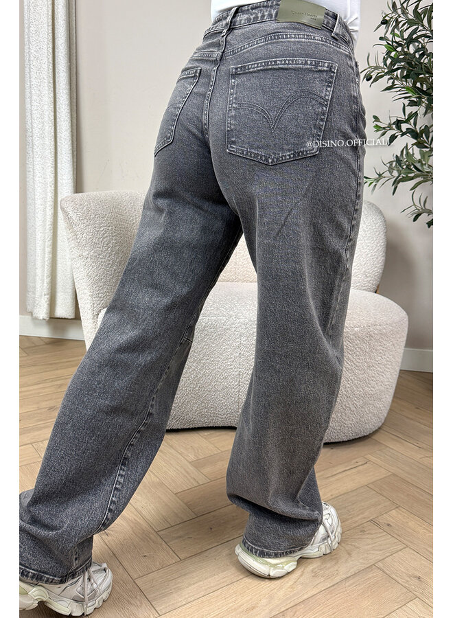 GREY - 'BALLOON JEANS' - STRETCH VIRAL BALLOON LEG JEANS