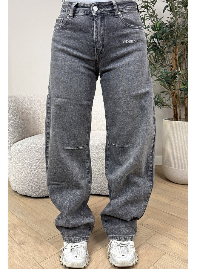 GREY - 'BALLOON JEANS' - STRETCH VIRAL BALLOON LEG JEANS