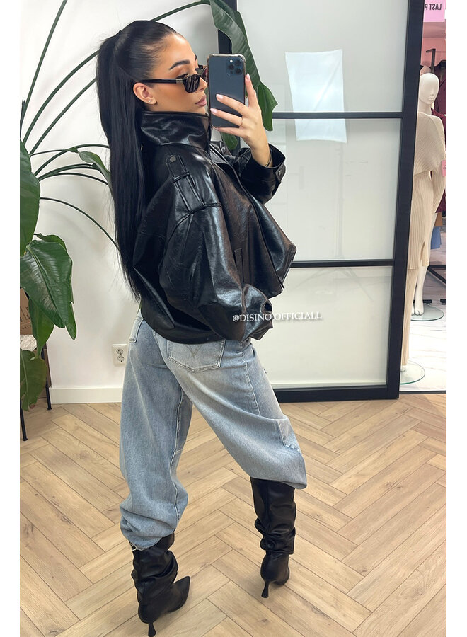 BLACK  - 'ZAAR JACKET' - INSPIRED LEATHER JACKET