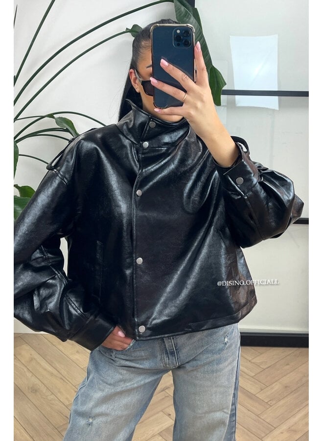 BLACK  - 'ZAAR JACKET' - INSPIRED LEATHER JACKET