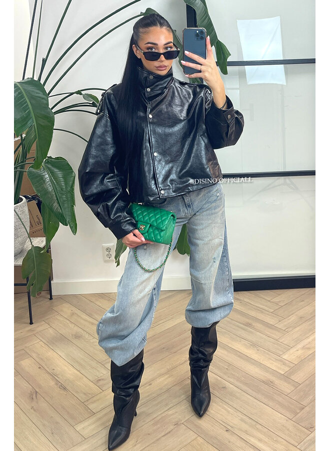 BLACK  - 'ZAAR JACKET' - INSPIRED LEATHER JACKET