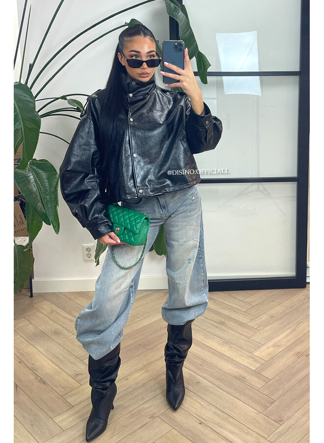 BLACK  - 'ZAAR JACKET' - INSPIRED LEATHER JACKET