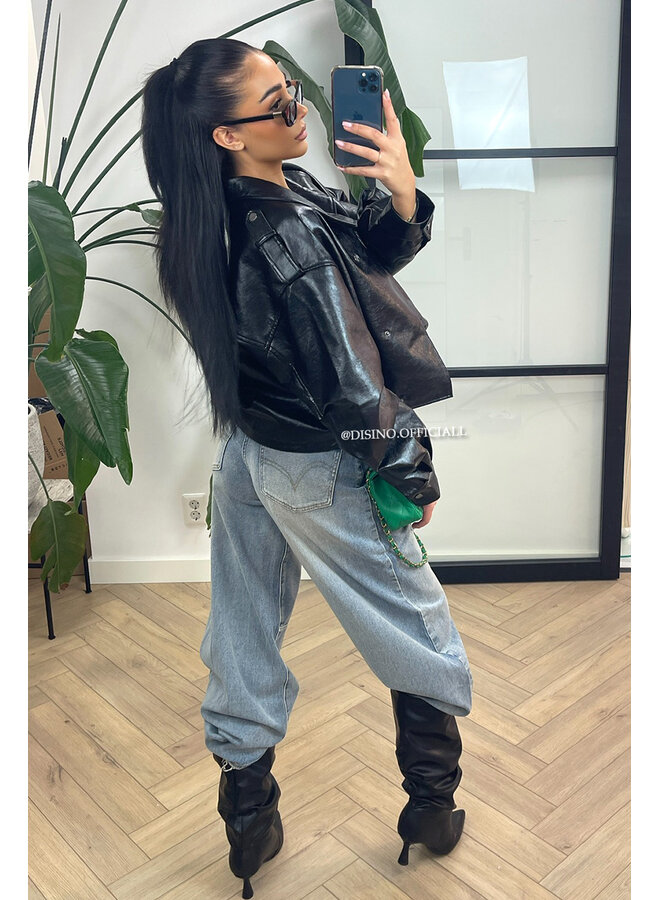 BLACK  - 'ZAAR JACKET' - INSPIRED LEATHER JACKET