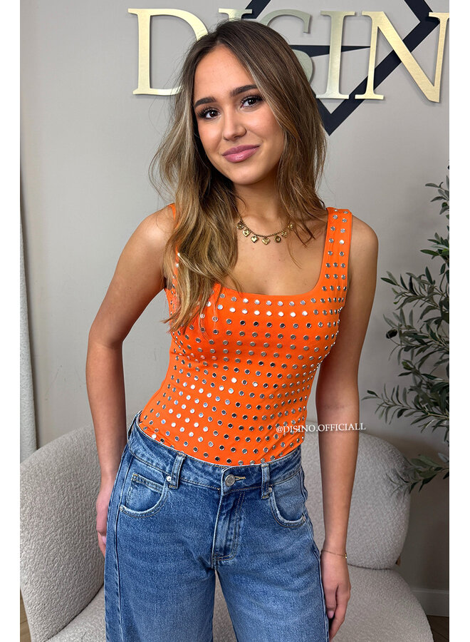 ORANGE - 'LYNN BODY' - VIRAL MIRROR BODYSUIT