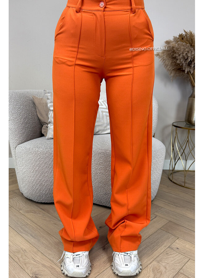 ORANGE - 'KIANA V2 PANTS' - PERFECT FIT HIGH WAIST STRAIGHT PANTALON
