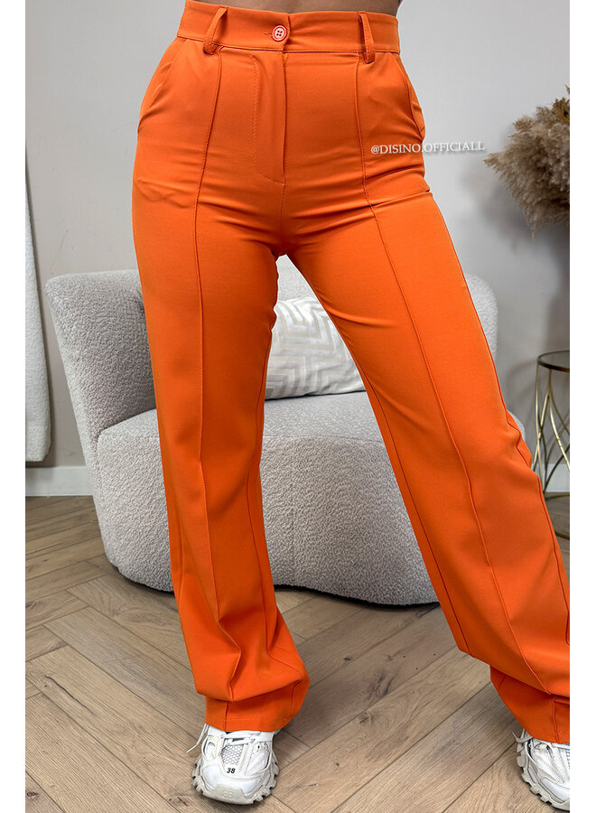 ORANGE - 'KIANA V2 PANTS' - PERFECT FIT HIGH WAIST STRAIGHT PANTALON
