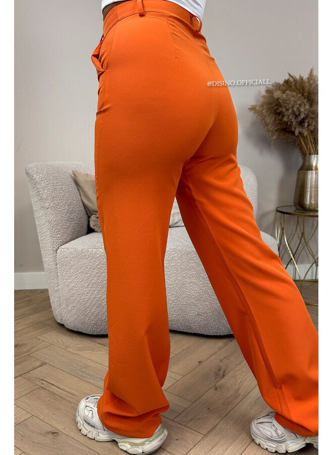 ORANGE - 'KIANA V2 PANTS' - PERFECT FIT HIGH WAIST STRAIGHT PANTALON