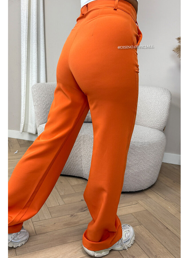 ORANGE - 'KIANA V2 PANTS' - PERFECT FIT HIGH WAIST STRAIGHT PANTALON