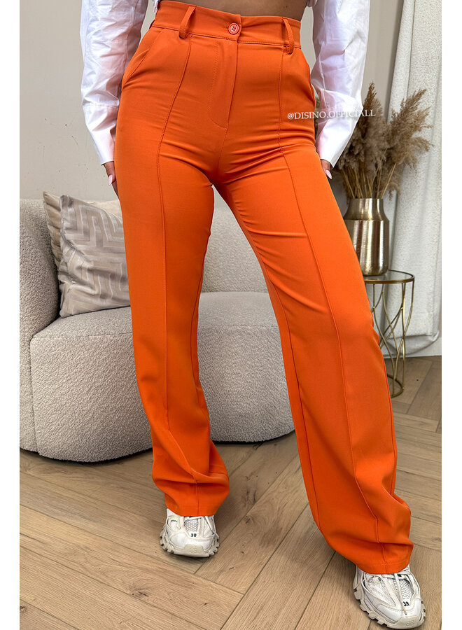 ORANGE - 'KIANA V2 PANTS' - PERFECT FIT HIGH WAIST STRAIGHT PANTALON