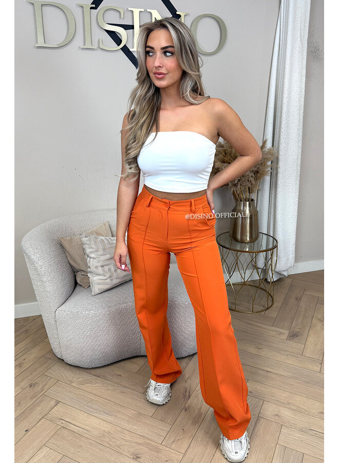 ORANGE - 'KIANA V2 PANTS' - PERFECT FIT HIGH WAIST STRAIGHT PANTALON