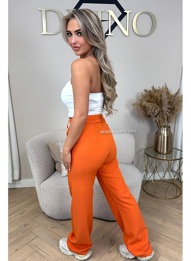 ORANGE - 'KIANA V2 PANTS' - PERFECT FIT HIGH WAIST STRAIGHT PANTALON