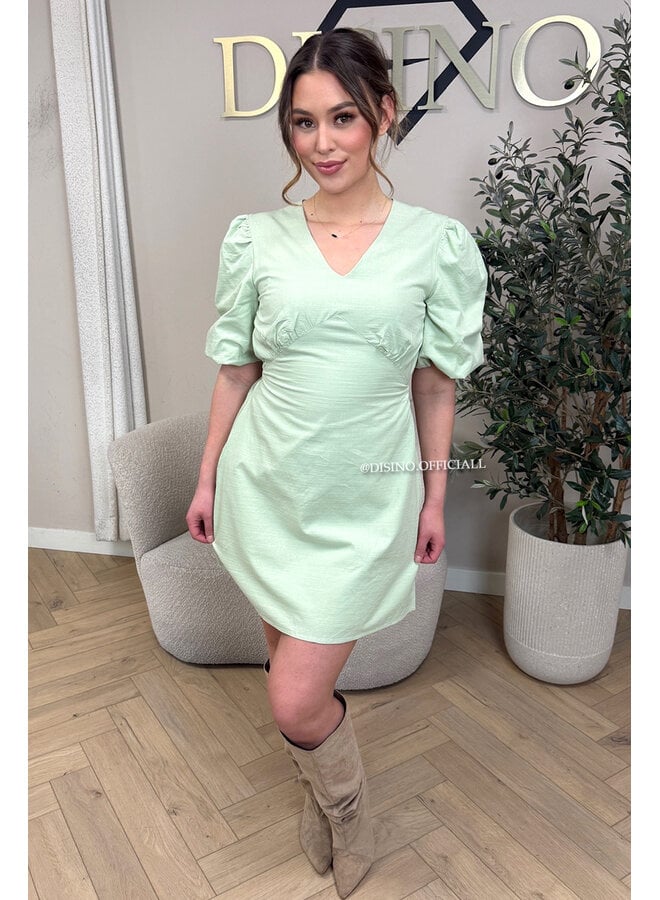 GREEN - 'DILAYLA DRESS' - OPEN BACK DRESS